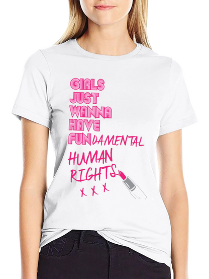 Camiseta Negra: Derechos Humanos Fundamentales para Chicas