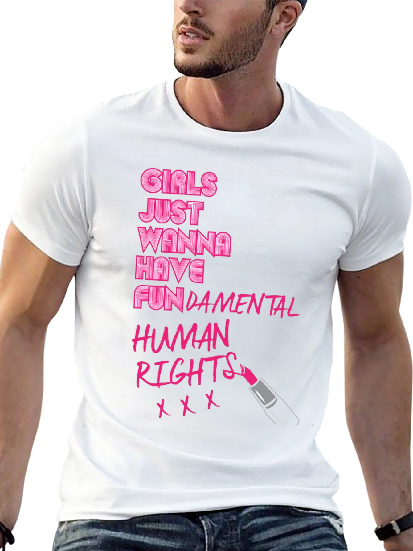 Camiseta Negra: Derechos Humanos Fundamentales para Chicas