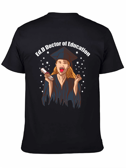 Camiseta Negra Ed.D Doctora en Educación Graduación