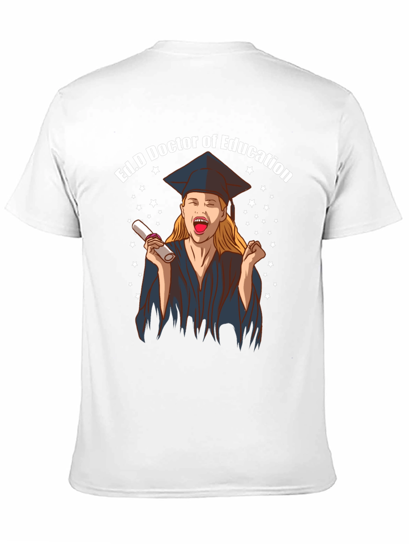 Camiseta Negra Ed.D Doctora en Educación Graduación