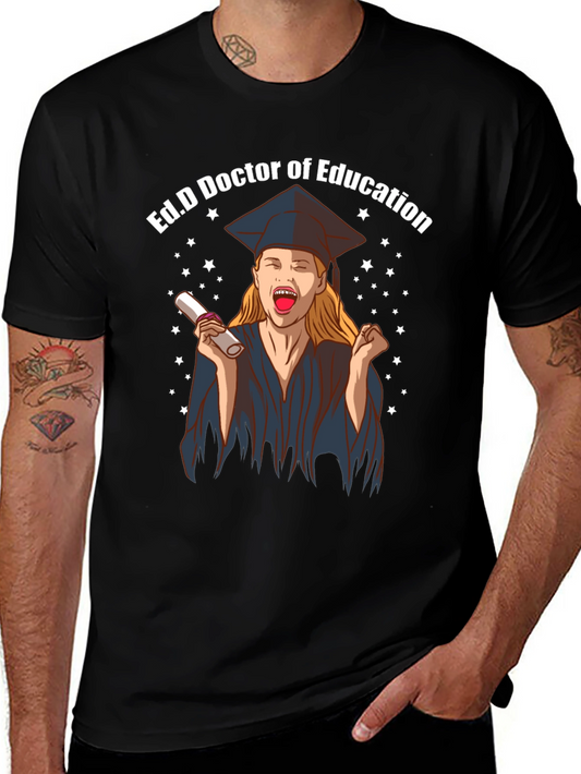 Camiseta Negra Ed.D Doctora en Educación Graduación