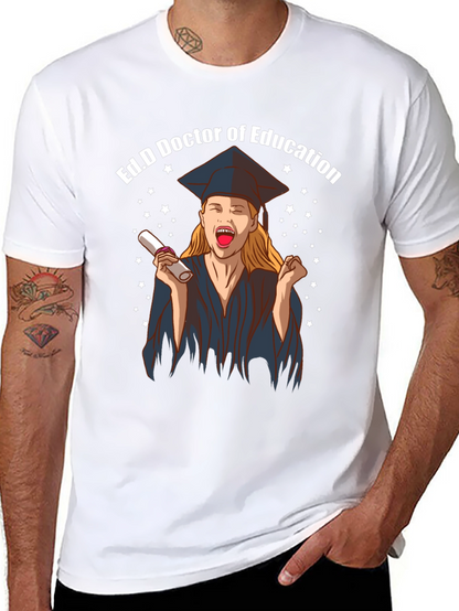 Camiseta Negra Ed.D Doctora en Educación Graduación