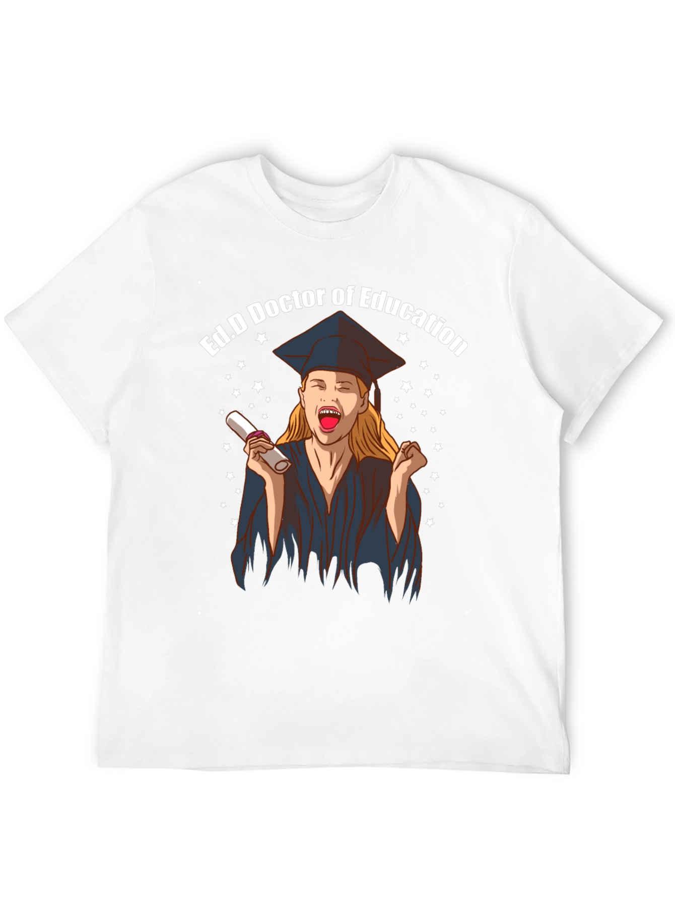 Camiseta Negra Ed.D Doctora en Educación Graduación