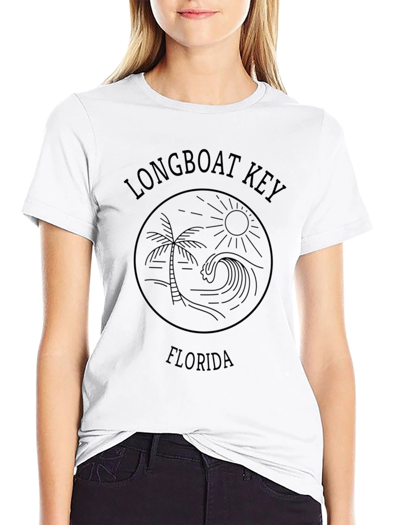 Camiseta Negra Longboat Key Florida