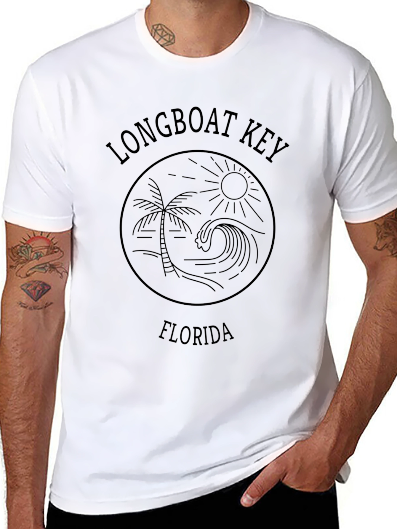 Camiseta Negra Longboat Key Florida