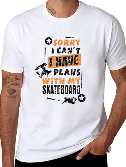 Camiseta Negra Skateboard Plans para Hombre
