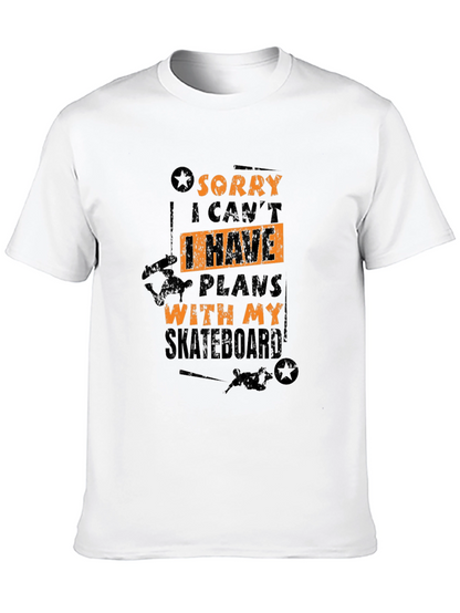 Camiseta Negra Skateboard Plans para Hombre