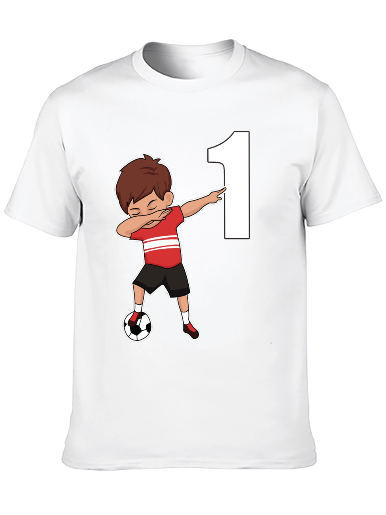 Camiseta Niño Fútbol Número 1 Cumpleaños