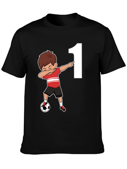 Camiseta Niño Fútbol Número 1 Cumpleaños
