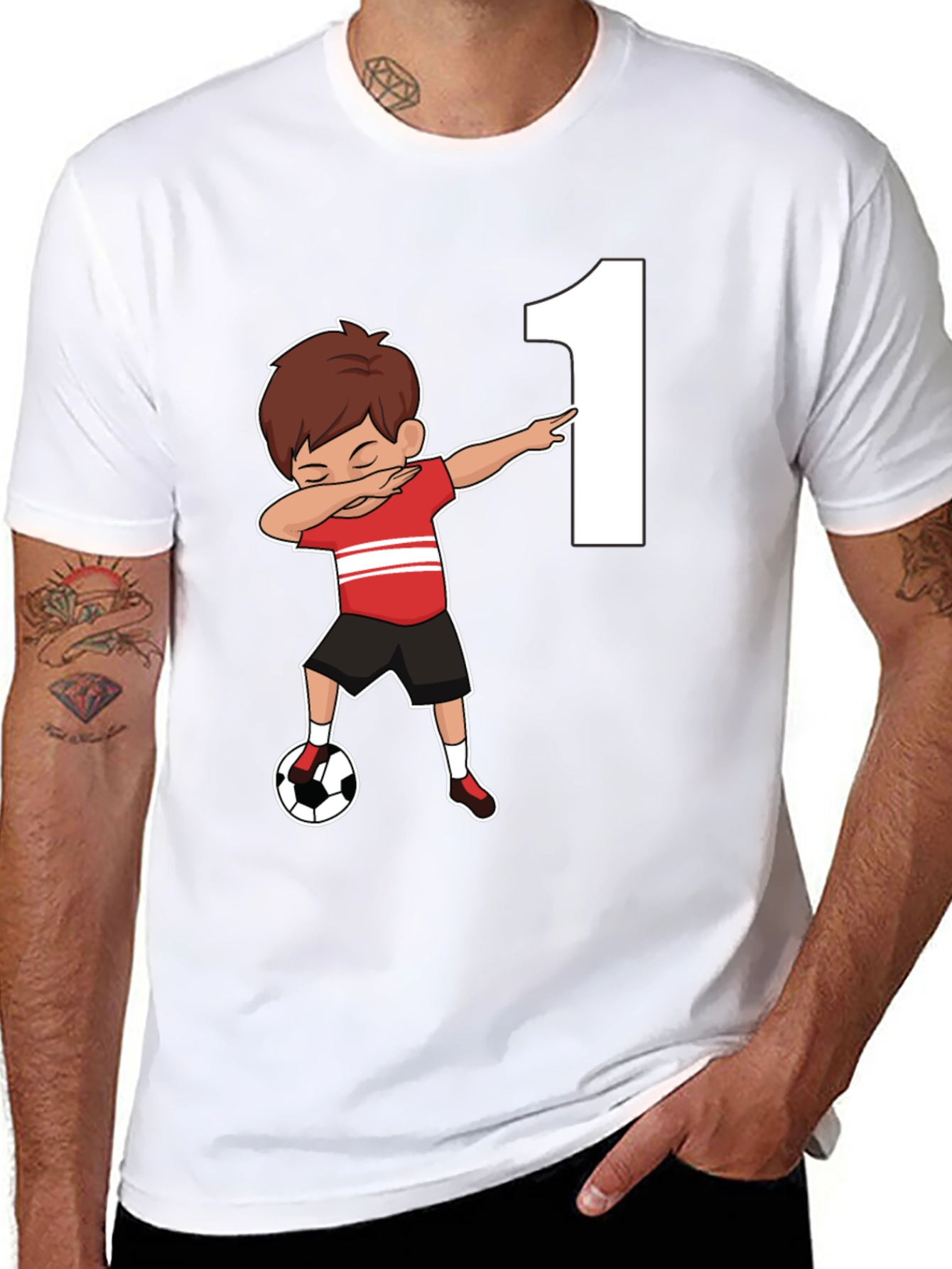 Camiseta Niño Fútbol Número 1 Cumpleaños