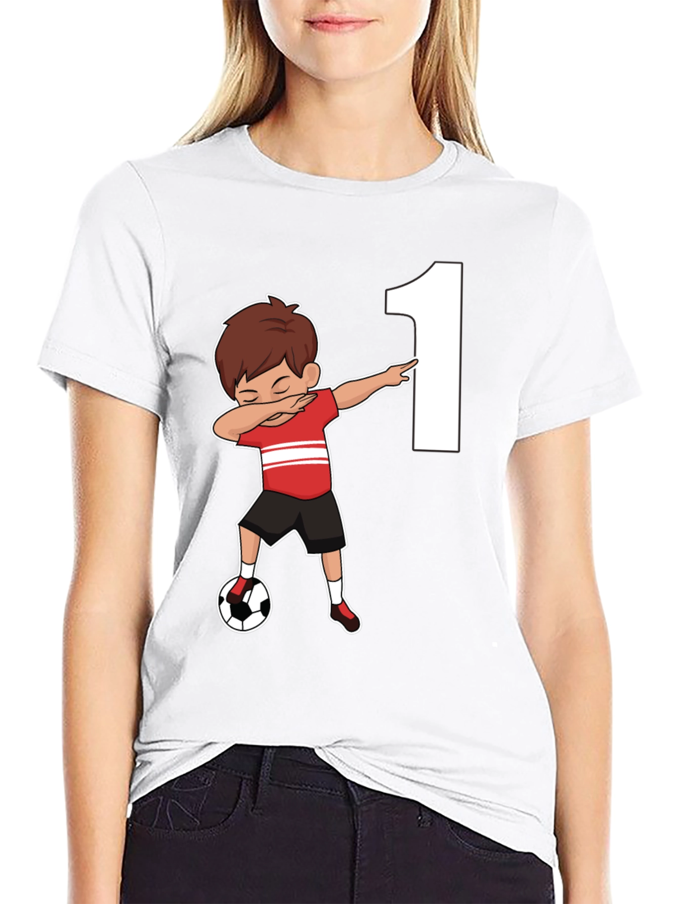 Camiseta Niño Fútbol Número 1 Cumpleaños