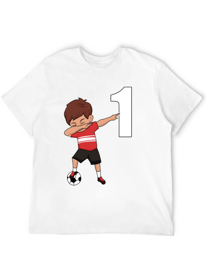 Camiseta Niño Fútbol Número 1 Cumpleaños