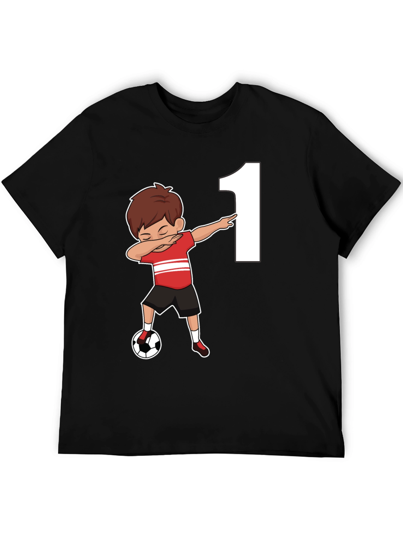Camiseta Niño Fútbol Número 1 Cumpleaños
