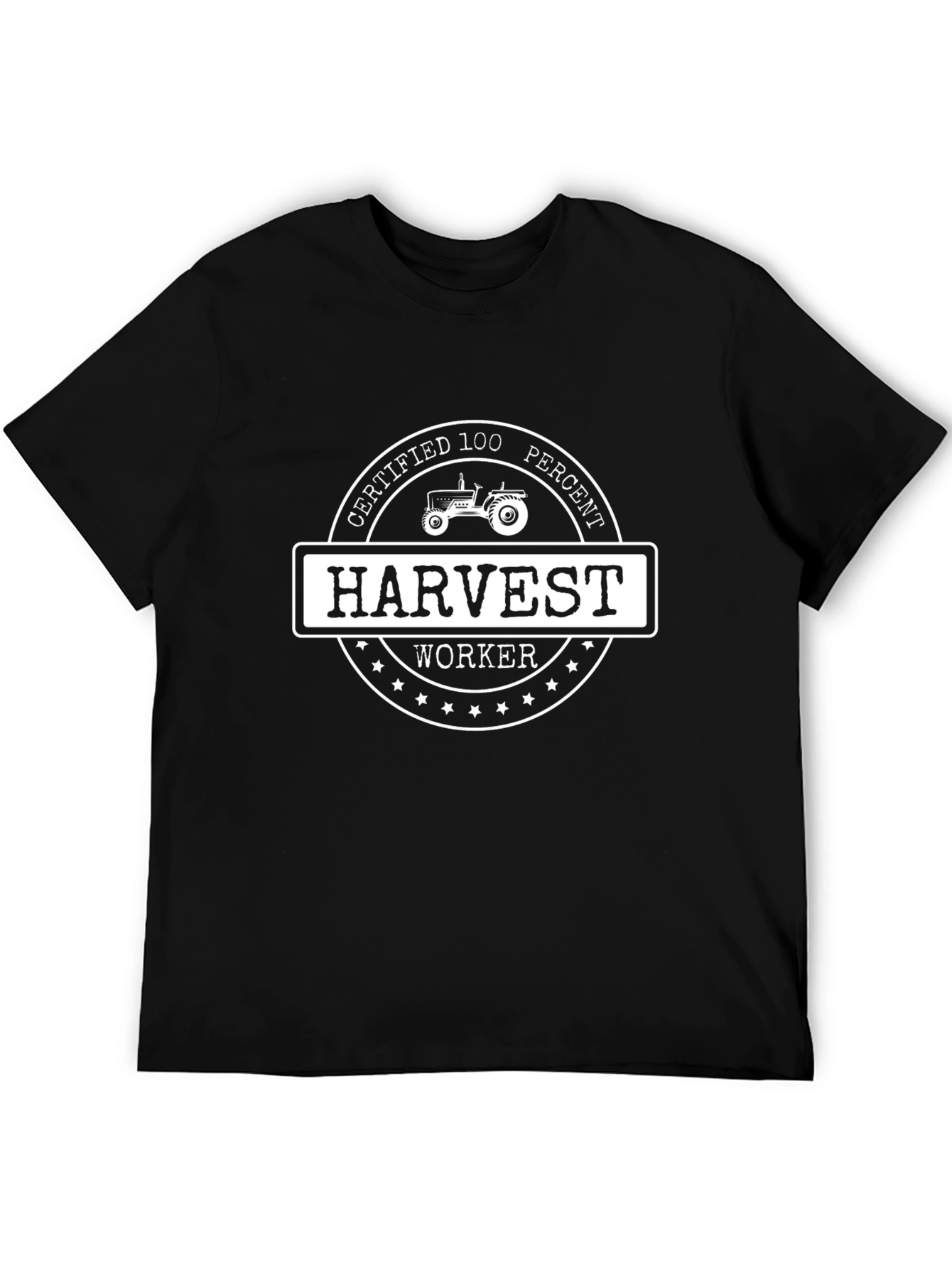 Camiseta Negra Harvest Worker 100% Certificada