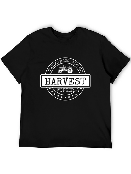 Camiseta Negra Harvest Worker 100% Certificada