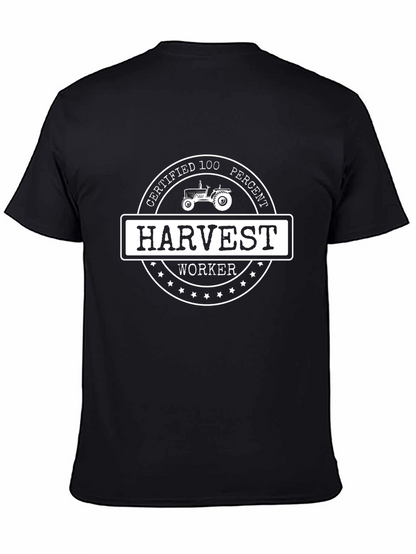 Camiseta Negra Harvest Worker 100% Certificada