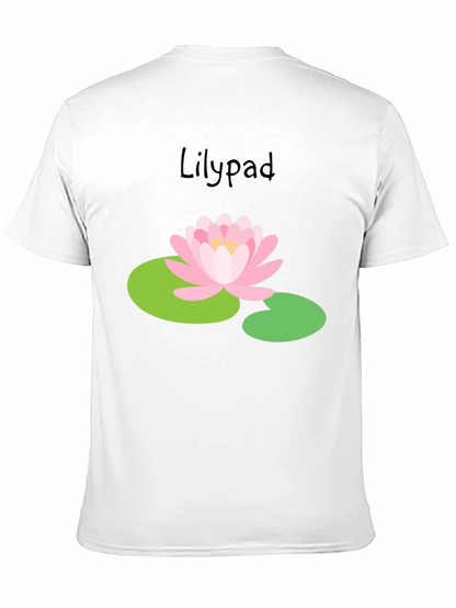 Camiseta Negra Lirio de Agua Estilo Casual