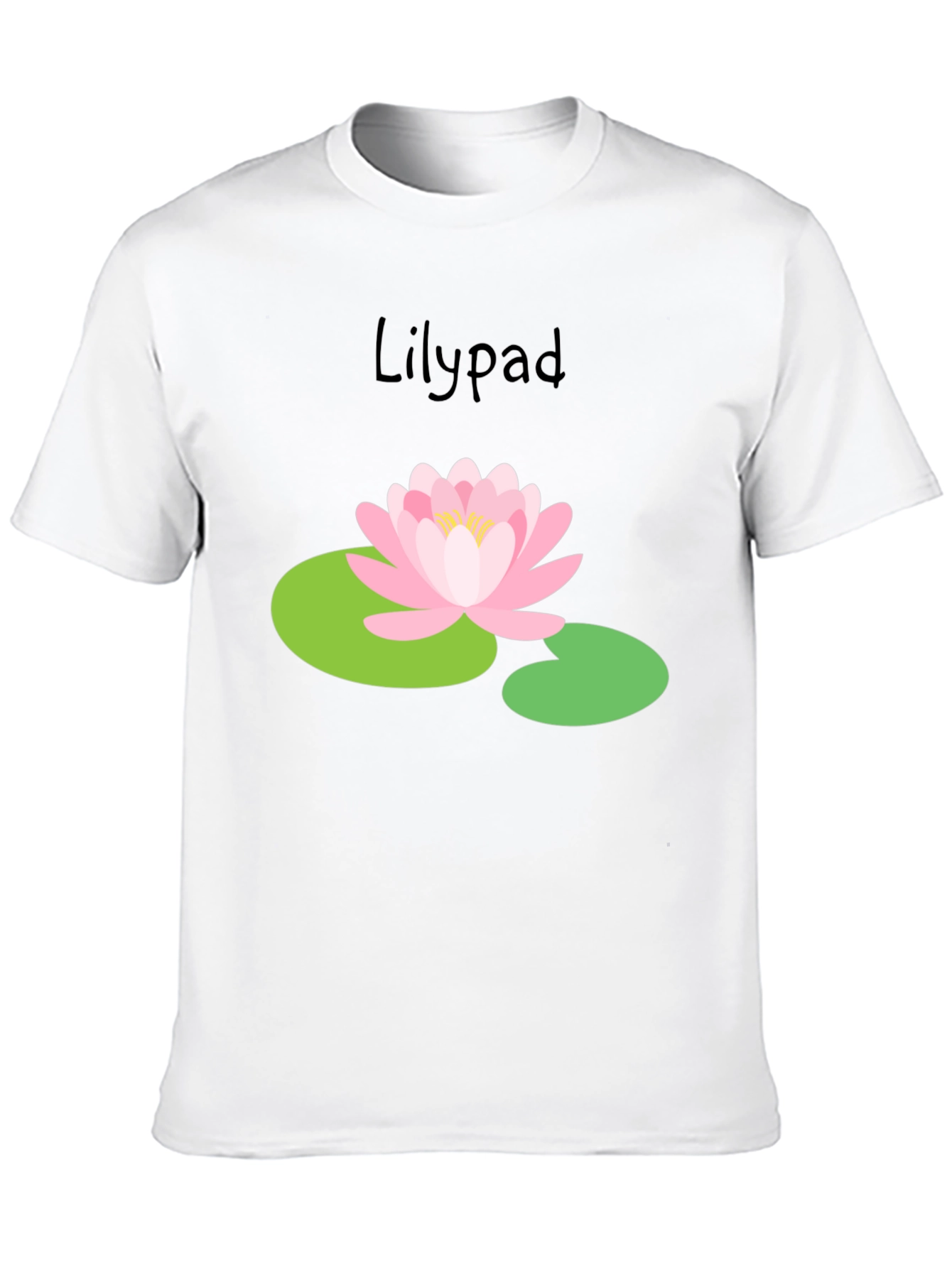 Camiseta Negra Lirio de Agua Estilo Casual