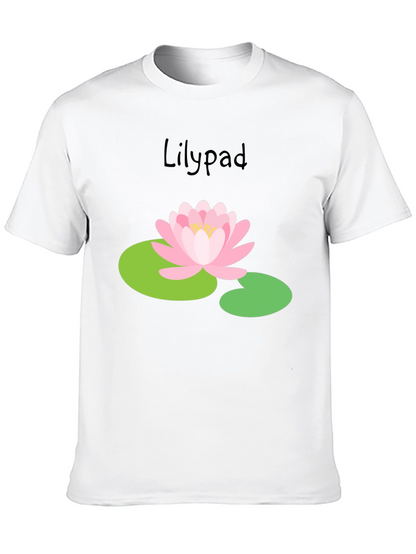 Camiseta Negra Lirio de Agua Estilo Casual