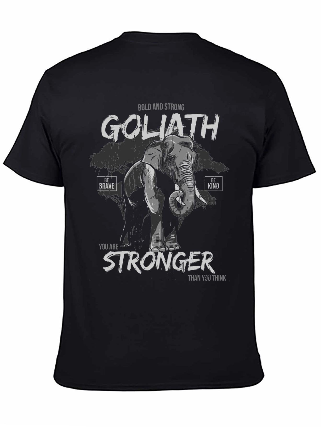 Camiseta Negra Goliath: Fuerte y Audaz