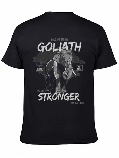 Camiseta Negra Goliath: Fuerte y Audaz