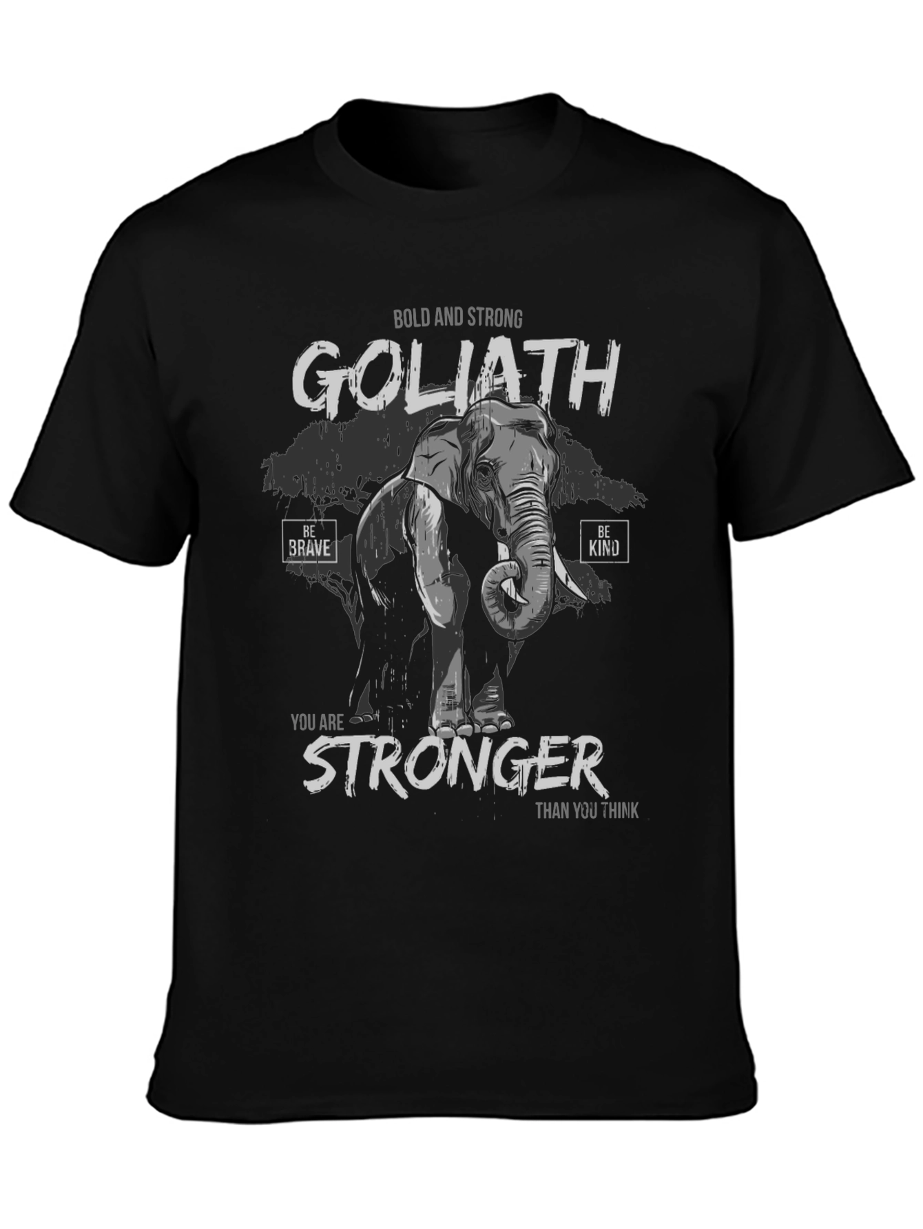 Camiseta Negra Goliath: Fuerte y Audaz