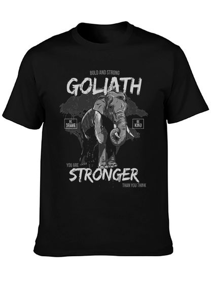 Camiseta Negra Goliath: Fuerte y Audaz