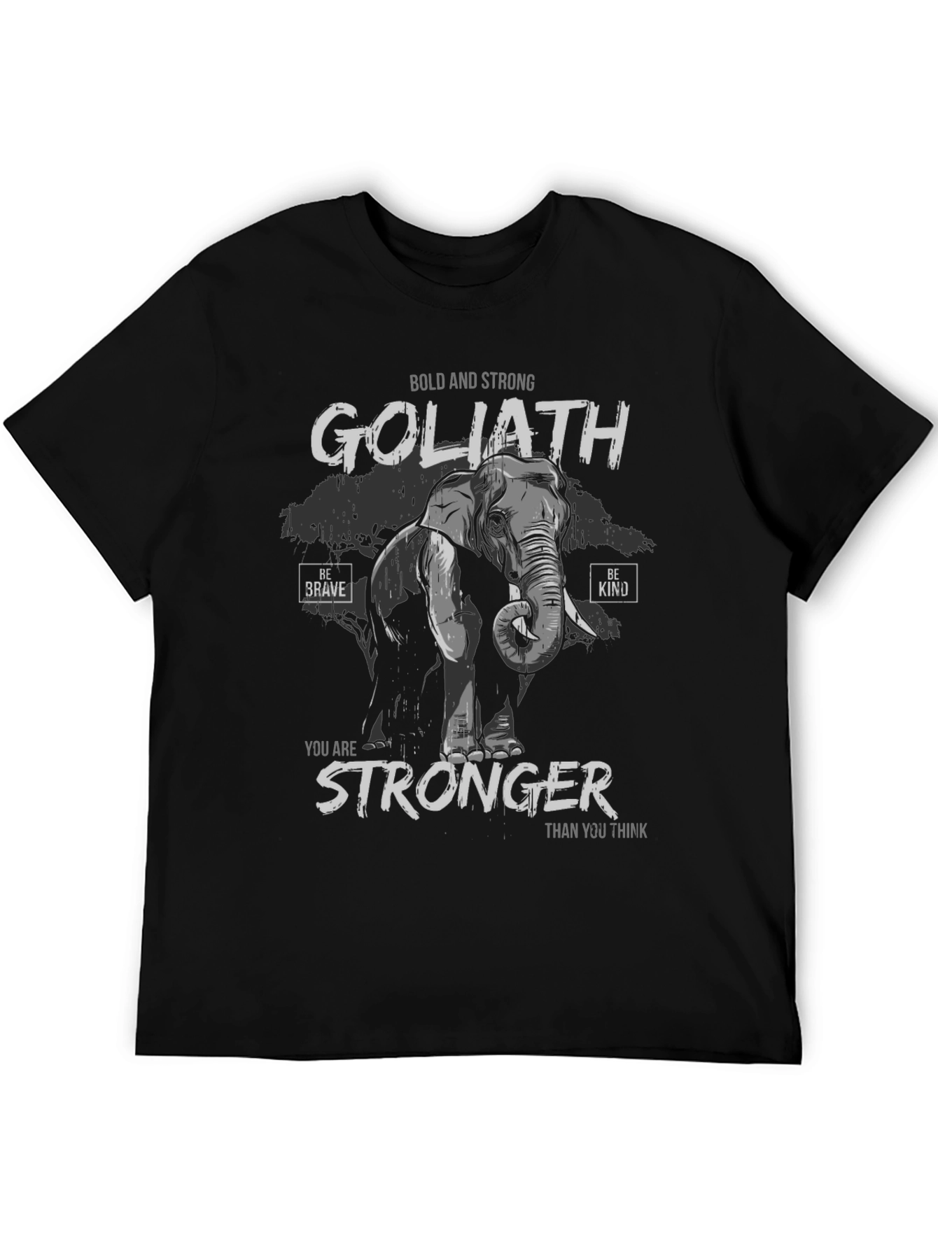 Camiseta Negra Goliath: Fuerte y Audaz