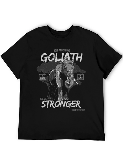 Camiseta Negra Goliath: Fuerte y Audaz