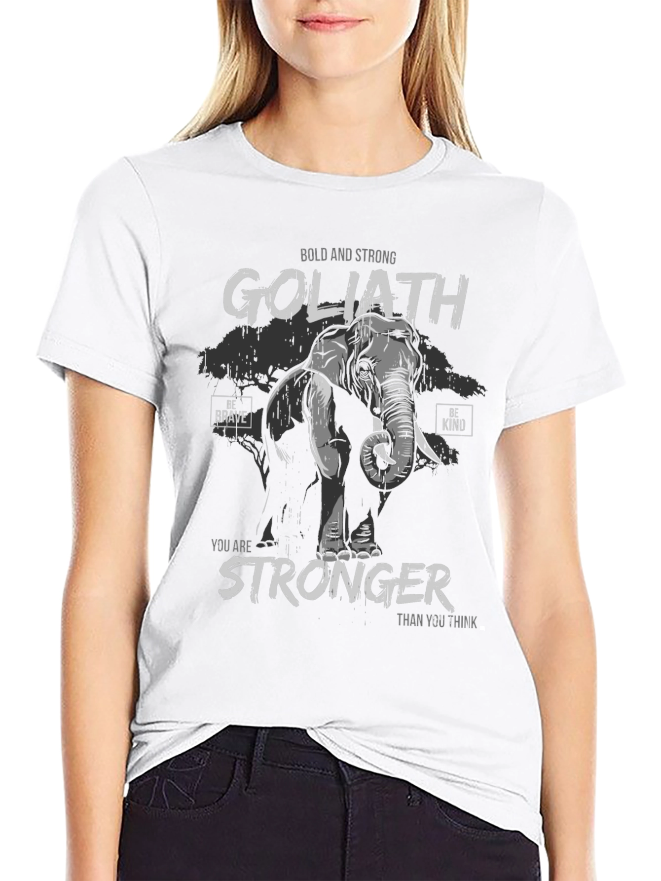 Camiseta Negra Goliath: Fuerte y Audaz