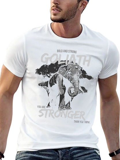 Camiseta Negra Goliath: Fuerte y Audaz