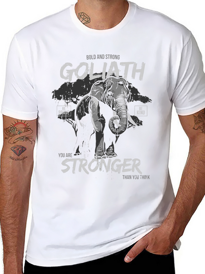 Camiseta Negra Goliath: Fuerte y Audaz