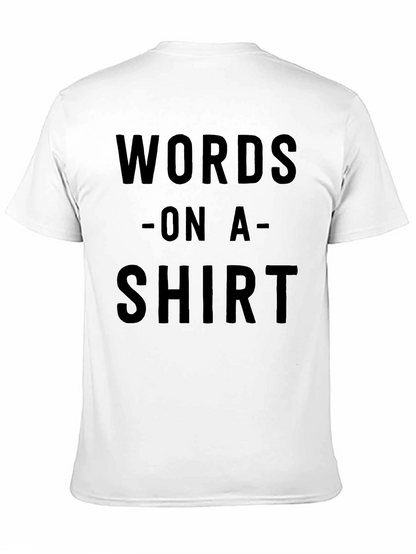 Camiseta Negra con Letras: Words On A Shirt