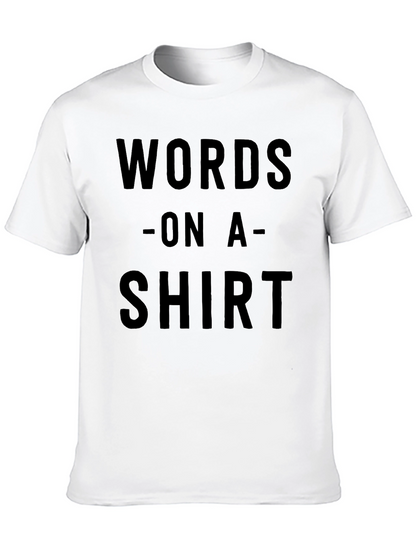 Camiseta Negra con Letras: Words On A Shirt