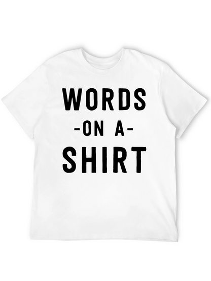 Camiseta Negra con Letras: Words On A Shirt