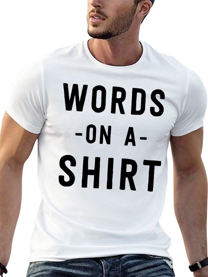 Camiseta Negra con Letras: Words On A Shirt