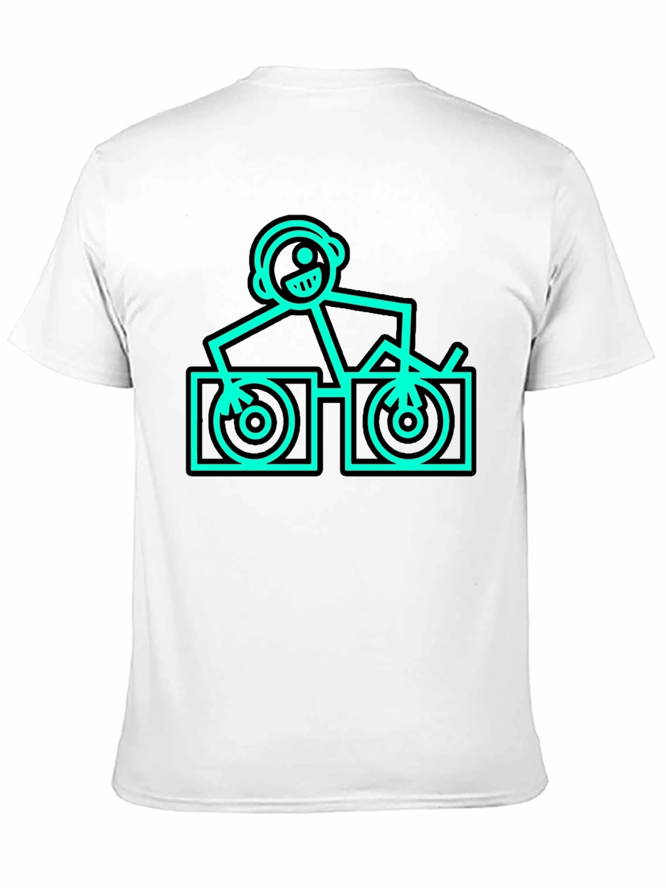Camiseta Negra DJ Stick Figure - Estilo Único