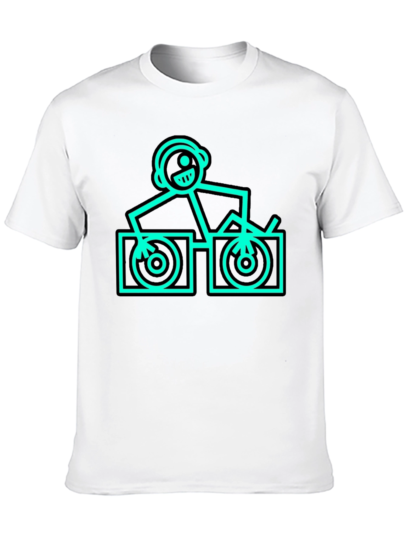Camiseta Negra DJ Stick Figure - Estilo Único