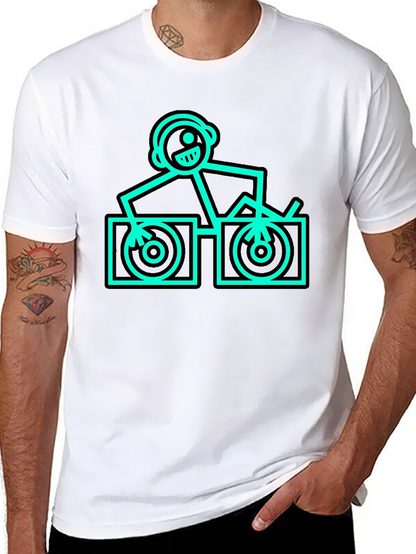 Camiseta Negra DJ Stick Figure - Estilo Único
