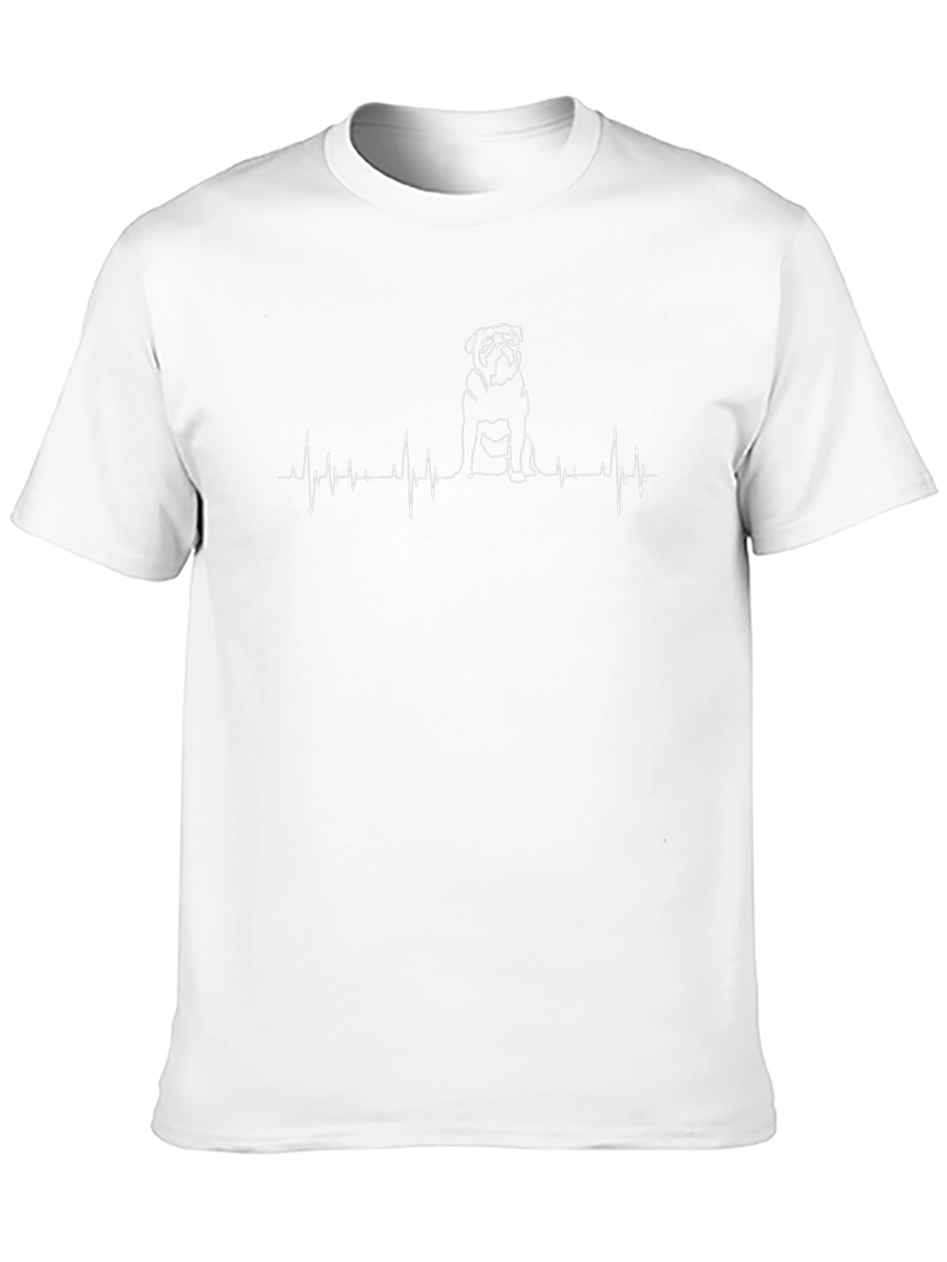 Camiseta Negra con Diseño de Latido y Bulldog