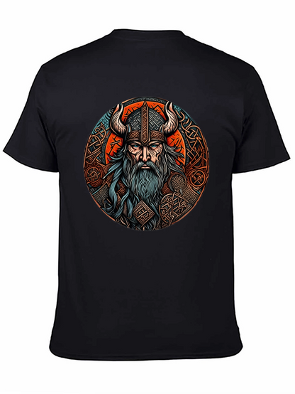 Camiseta Negra Vikingo Odin Diseño Épico