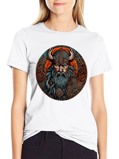 Camiseta Negra Vikingo Odin Diseño Épico