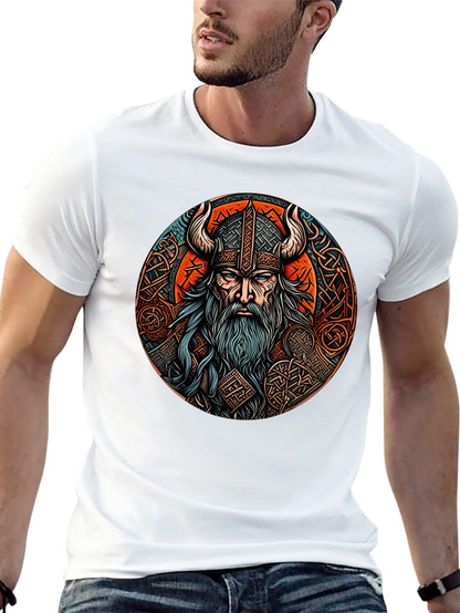 Camiseta Negra Vikingo Odin Diseño Épico