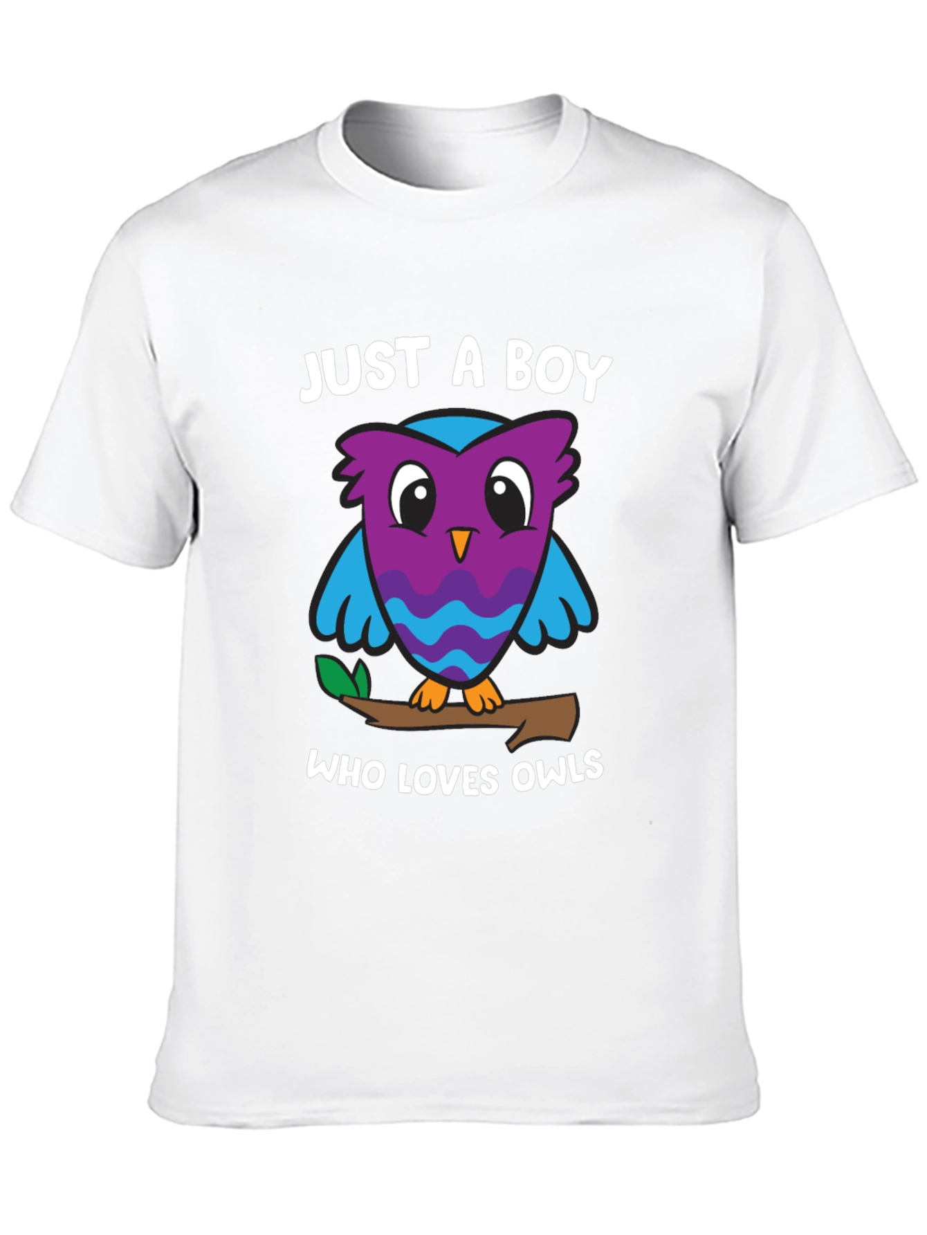 Camiseta Negra Solo un Chico que Ama los Búhos