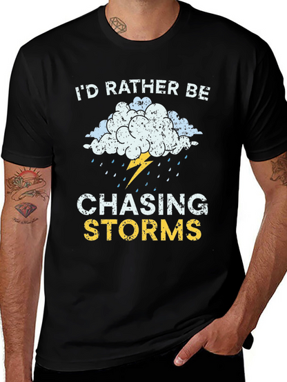 Camiseta Negra Cazador de Tormentas para Aventura