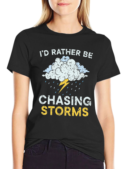 Camiseta Negra Cazador de Tormentas para Aventura