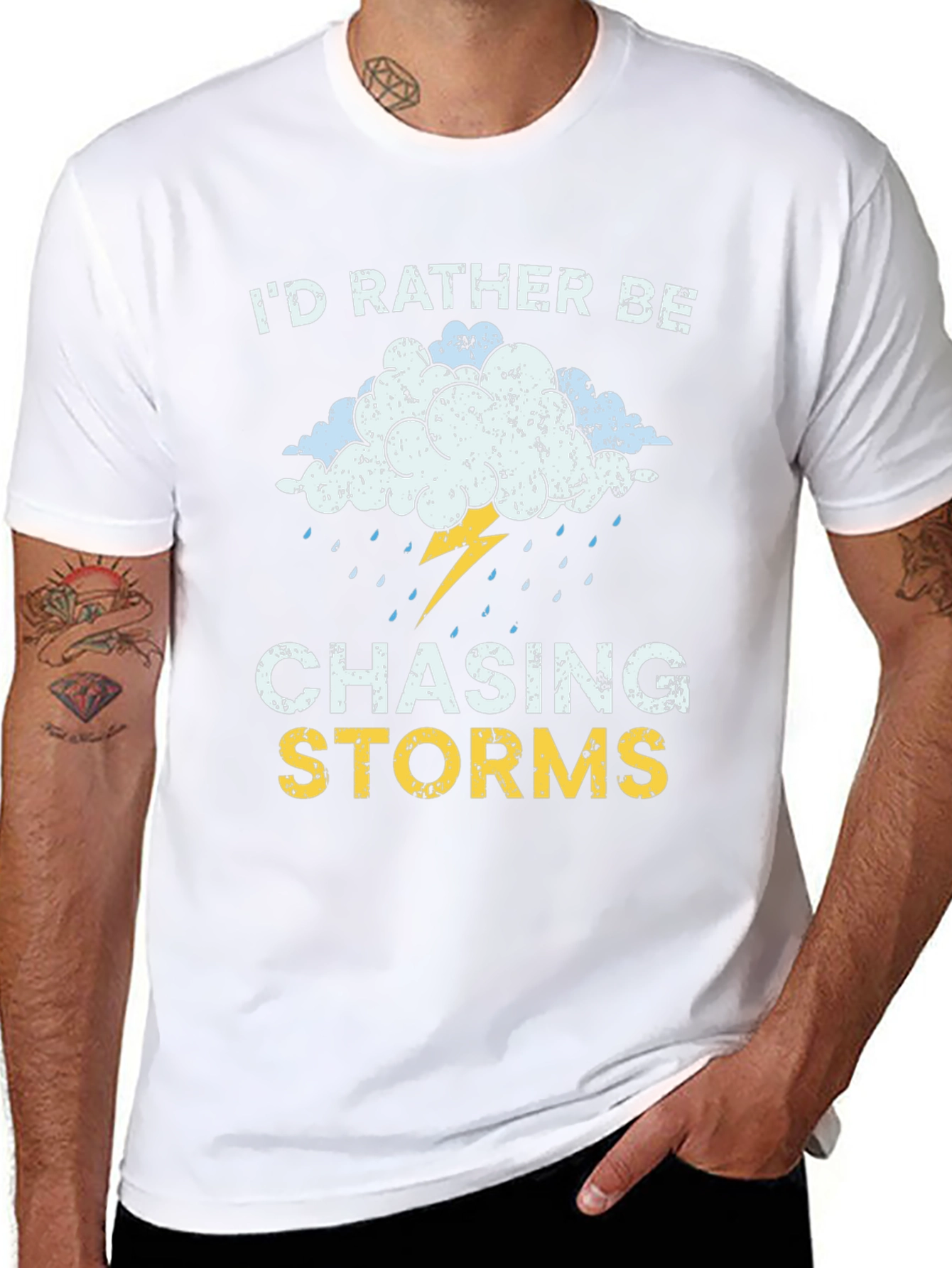 Camiseta Negra Cazador de Tormentas para Aventura