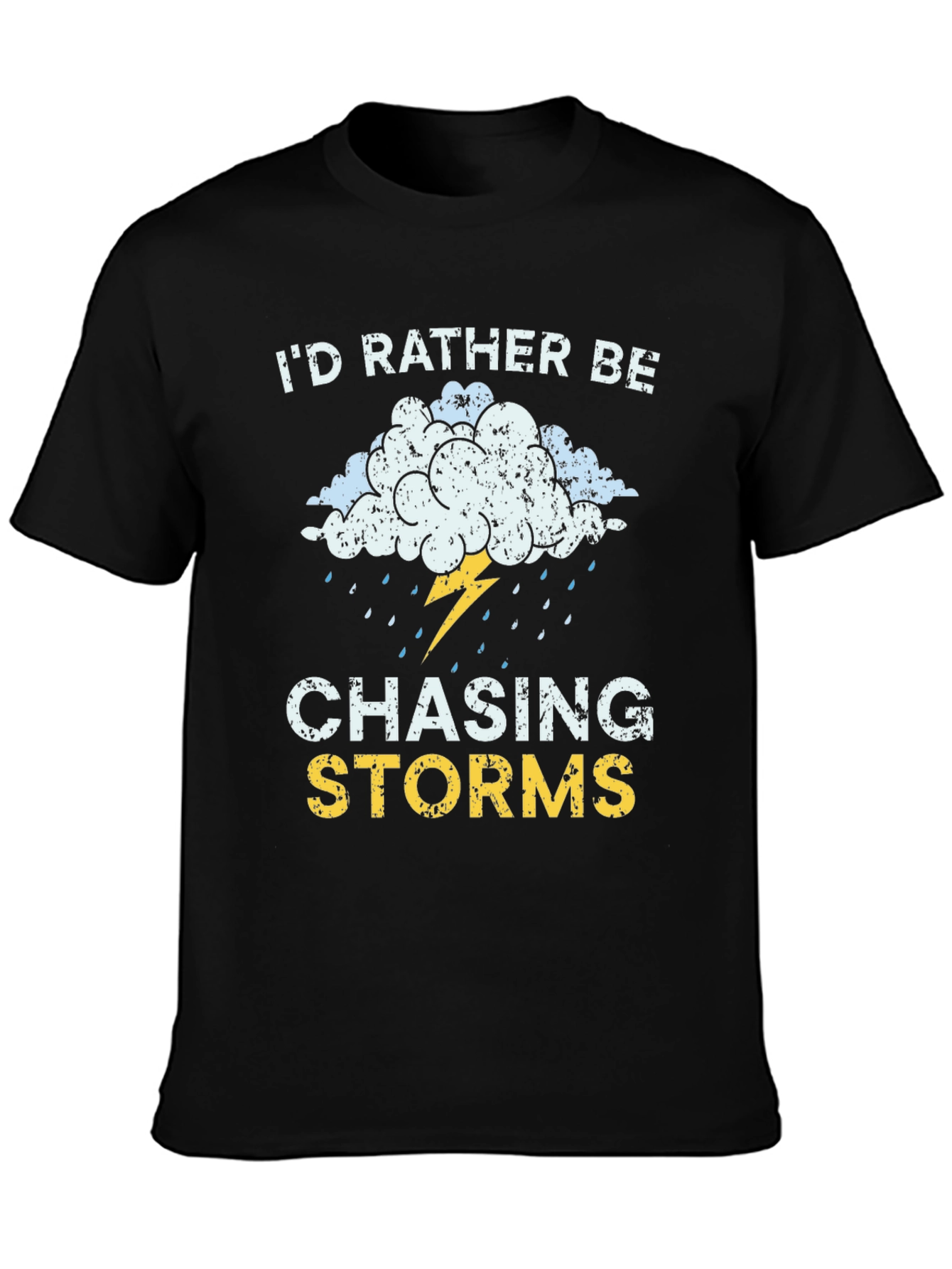 Camiseta Negra Cazador de Tormentas para Aventura