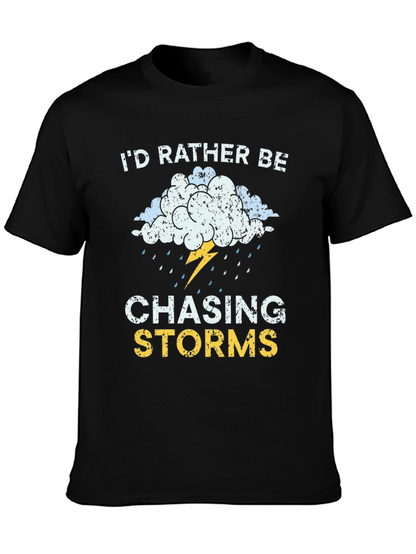 Camiseta Negra Cazador de Tormentas para Aventura
