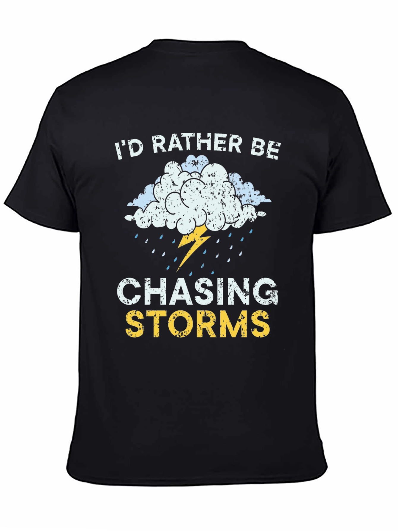 Camiseta Negra Cazador de Tormentas para Aventura